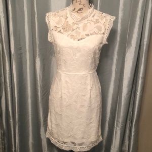 Beautiful White Lace Fitted Dress (Bride-to-be!)